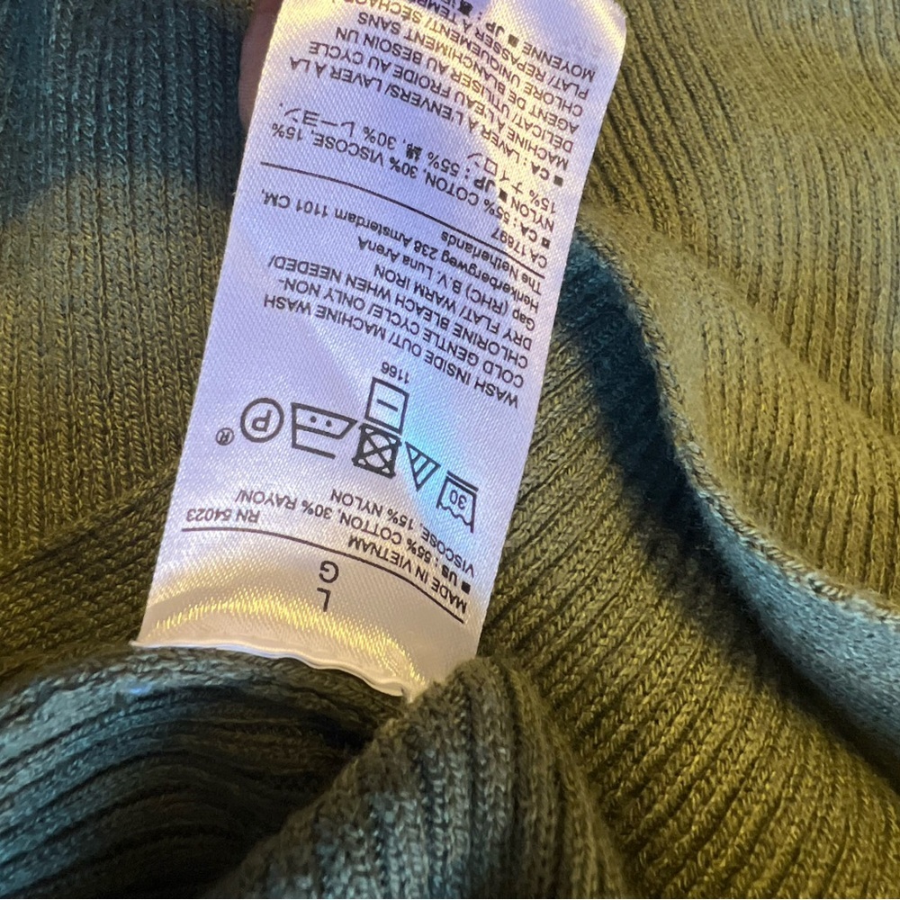 NWOT Banana Republic Olive Ribbed Midi Dress - Picture 4 of 5